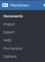 Markdown button in UI